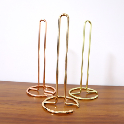 Nordic gold metal iron desktop paper towel holder dining room living room toilet roll paper holder storage rack