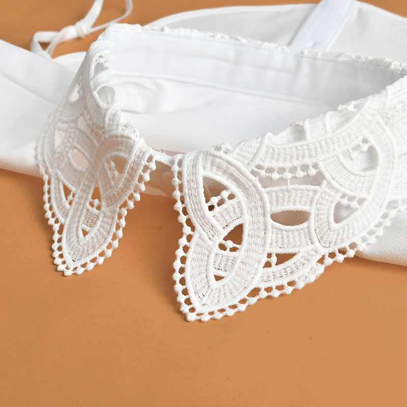 Осенне-Зимний новый внутренний базовый Поддельный Воротник кружевной воротник белый шифоновый женский воротник рубашки свитер Поддельный Воротник