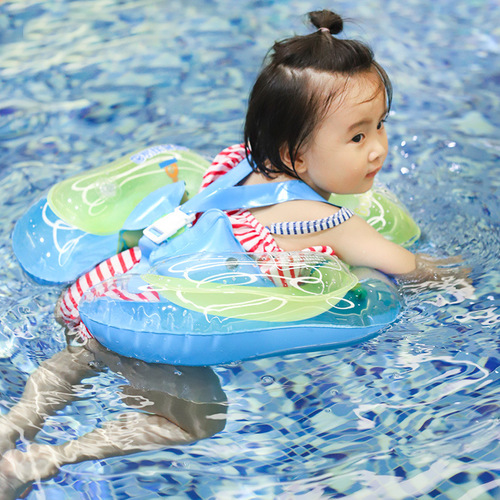Infant swimming ring swimming pool lying ring double airbag anti-flip anti-choking baby armpit ring children 0-6 years neck ring
