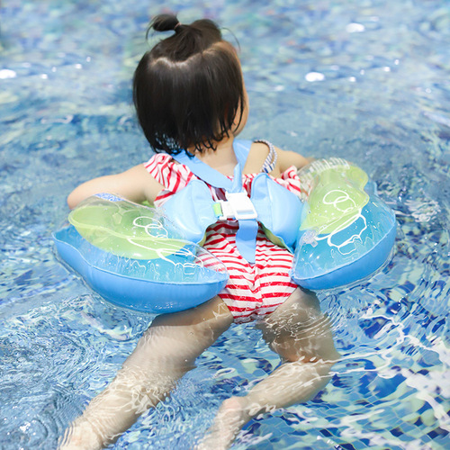 Infant swimming ring swimming pool lying ring double airbag anti-flip anti-choking baby armpit ring children 0-6 years neck ring