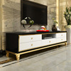 Coffee table, glossy set, Scandinavian storage system stainless steel, furniture, light luxury style