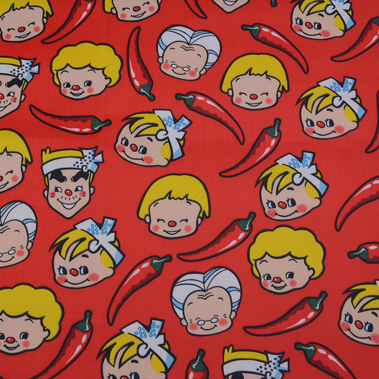 现货批发卡通印花210D牛津布，PVC防水隔水印花牛津布，印花面料