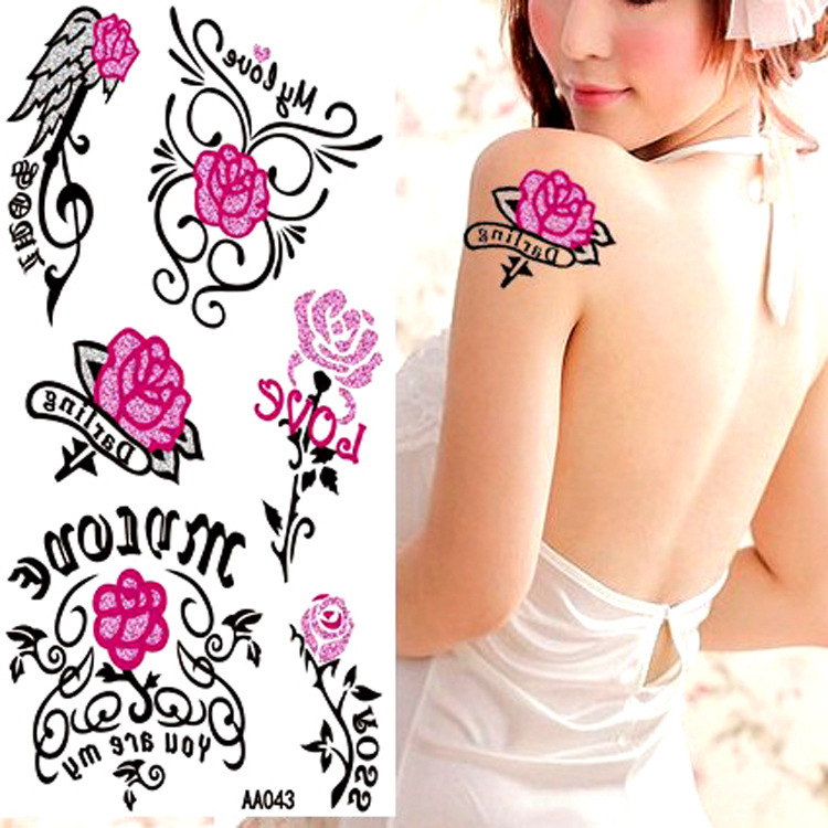 Men's and Women's 3D Tattoo Water-Based Glitter Powder Stickers, Finely Crafted Products, Personalized Printing, Creative Semi-Permanent