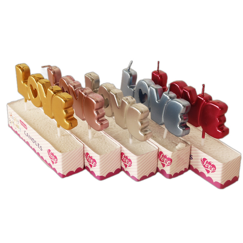 Fábrica caramelo cumpleaños carta tarjeta vela para hornear pastel creativo de dibujos animados cumpleaños corona libre de humo vela al por mayor