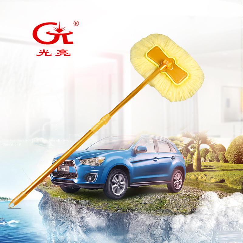 180°旋转蜡刷黄金丝水刷蜡拖 蝴蝶头牛奶丝汽车蜡刷厂家