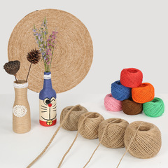 Colorful hemp rope diy decoration retro hand-woven jute rope small roll wholesale photo wall tag complete