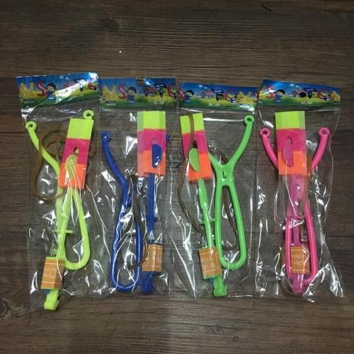 Luminous slingshot flying arrow light red and blue double flash micro business street stall wholesale LED light flash catapult flying arrow double flash