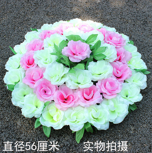 Симуляция роза кольцо Большой венок, шелковая цветочная могиль