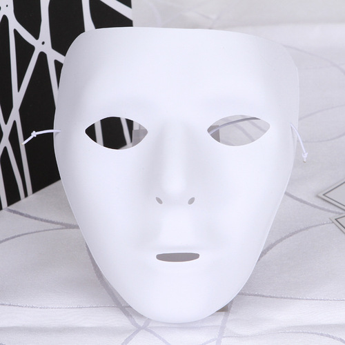 Masquerade Ghost Step Dance, Guangdong Eco-Friendly PVC White Street Dance Mask Party Masks for Men and Women Hip-Hop Masks