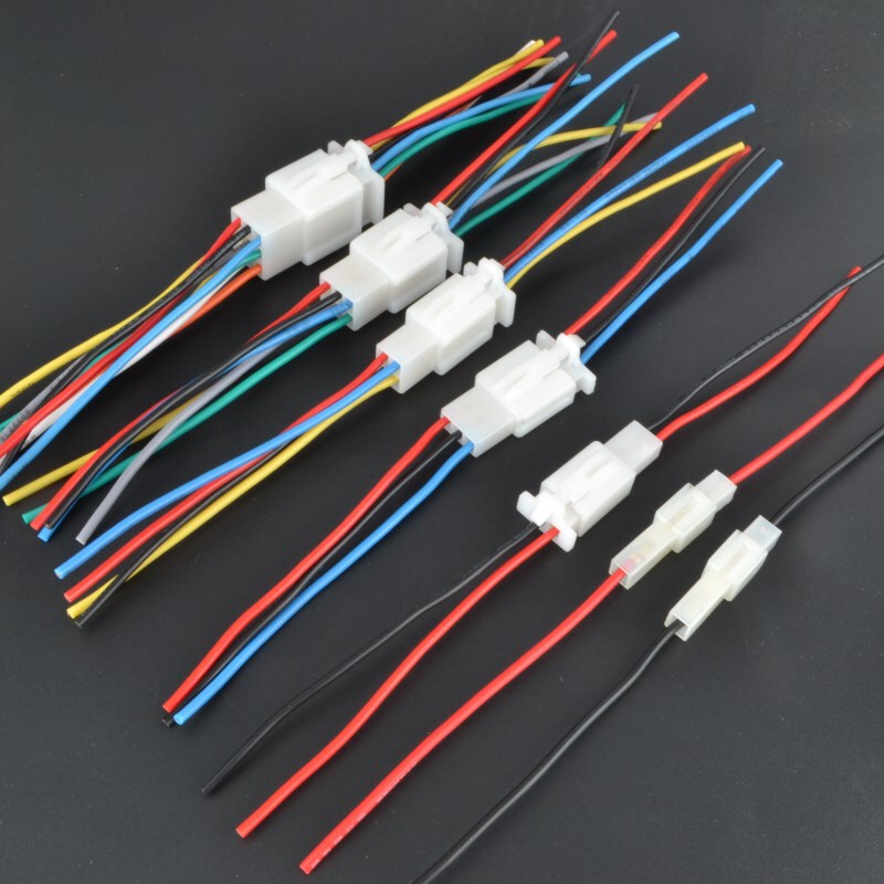 2.8mm Battery Car Connector Car Connector Complete Set of Car Plug-In Male and Female Plug with Wire