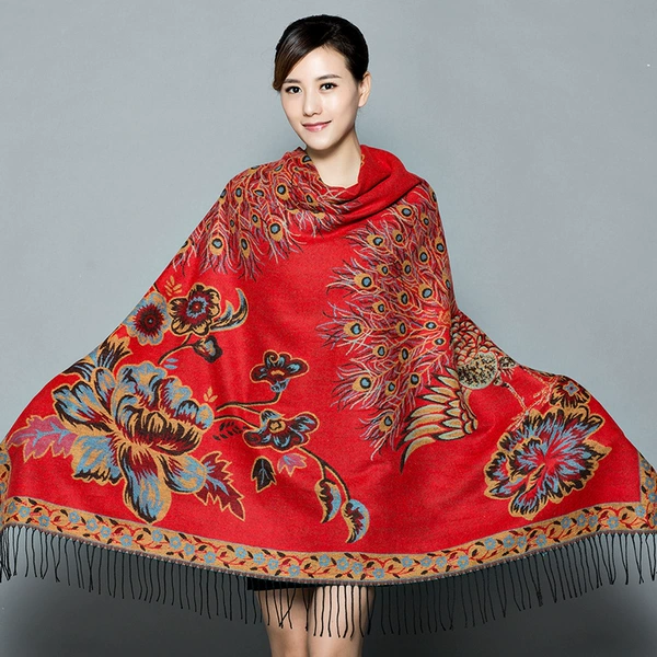 Great Turks Big Peacock-Big Red Yellow Border