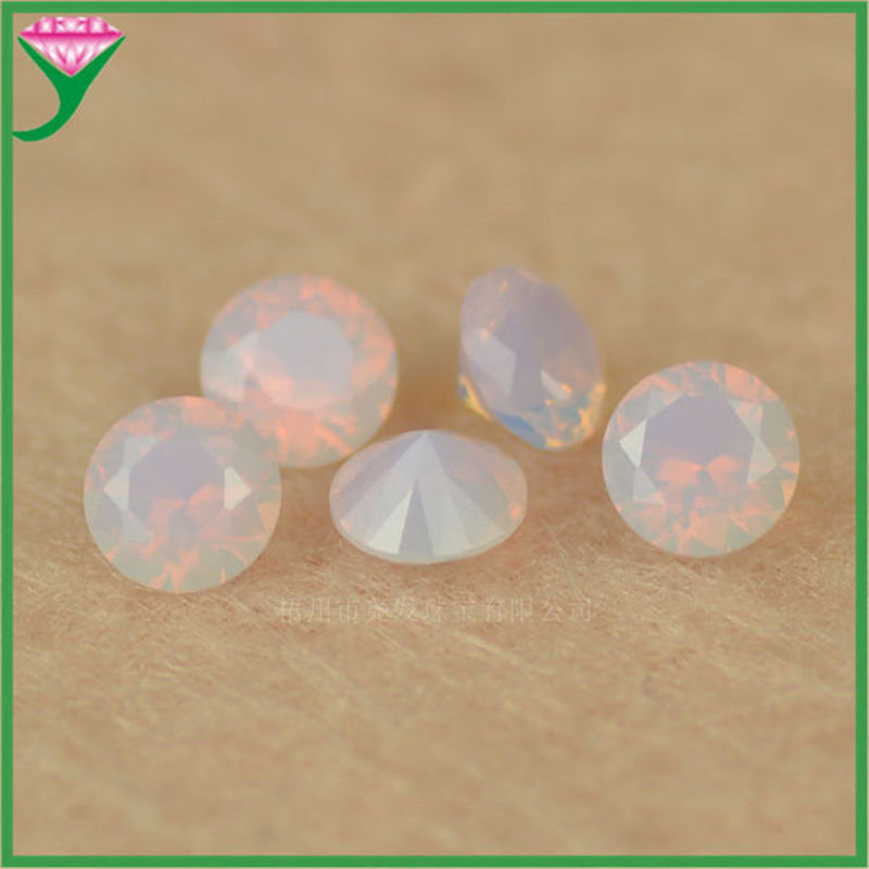 Factory wholesale artificial nano translucent opal pink bare stone wax inlaid nano Opal round gem Factory wholesale artificial nano translucent opal pink bare stone wax inlaid nano Opal round gem