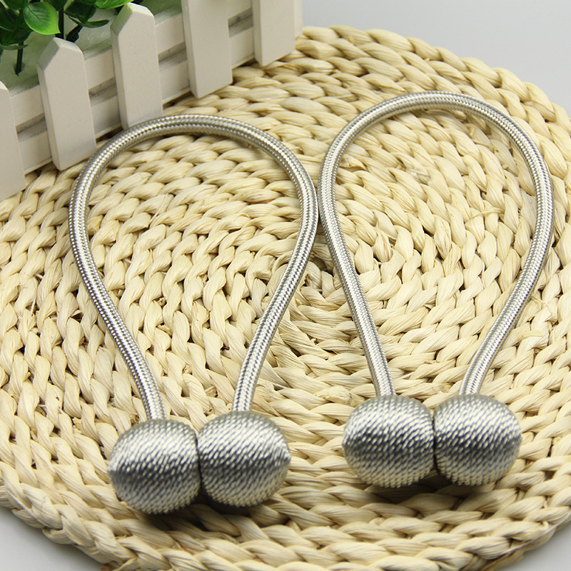 Direct Round Ball Curtain Straps Modern Simple Curtain Magnetic Buckletallation-free Punch Curtain Buckle