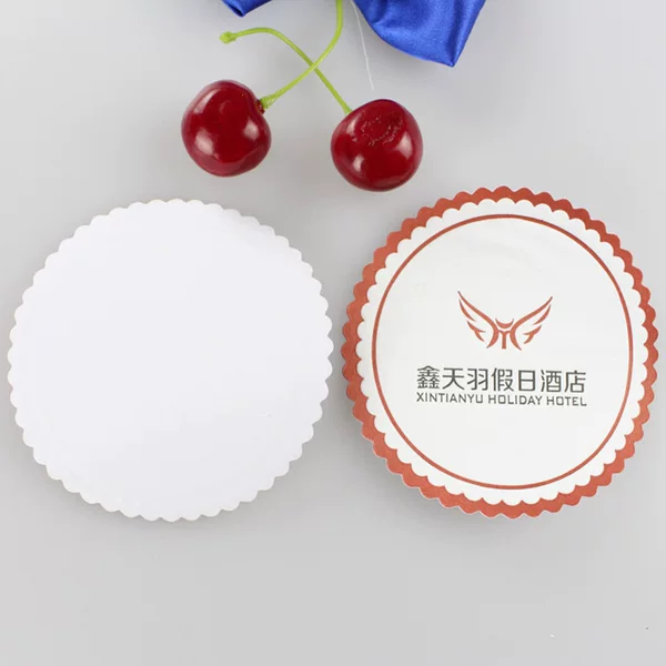 Tea coaster supply bar KTV hotel cafe wholesale paper disposable absorbent paper coaster