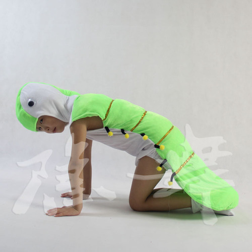 New children's cartoon performance costumes, caterpillar and grasshopper style dance costumes, adult parent-child photography costumes