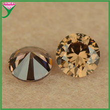 批发茶色人工钻宝石0.7-4mm小圆形24#咖啡色合成氧化锆石裸石配件