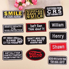 Embroidery Subsidy Computer Embroidered Patch Premium Fashion DIY English Badges 2 Clothes Decorations Patch Iron-on Transfer