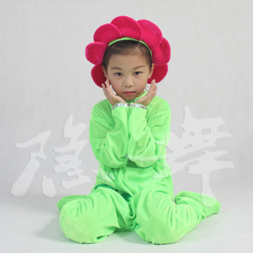 Adult and child parent-child game stage annual party performance plant shape dance headband flower and sunflower costume