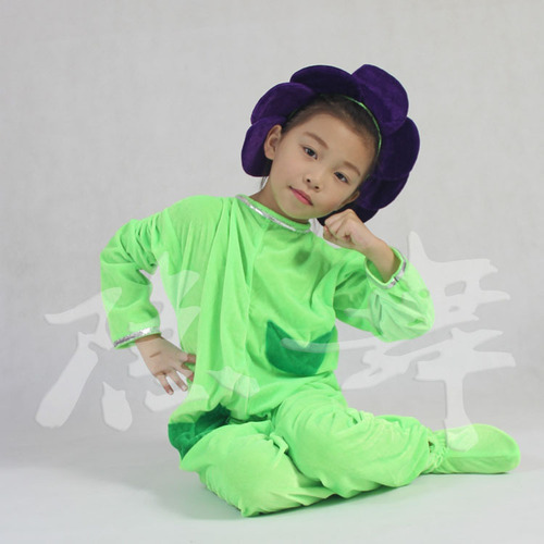 Adult and child parent-child game stage annual party performance plant shape dance headband flower and sunflower costume