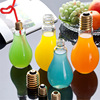 Creative light emitting bottle bottle heat -resistant glass water cup fruit juice beverage with color lamp spray color and print logo glass