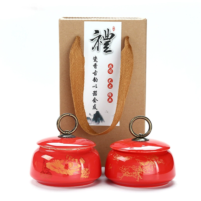 Tea Storage Box — Cute Ceramic Tea Canister, Birthday Gift, Multiple Styles (0.5 kg)