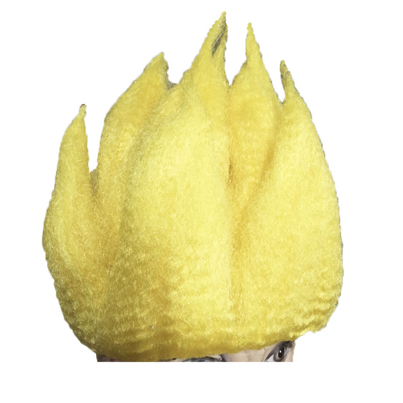 Japanese and Korean Super Saiyan Fluffy Party European and American Cosplay Festival Party Flame Wig