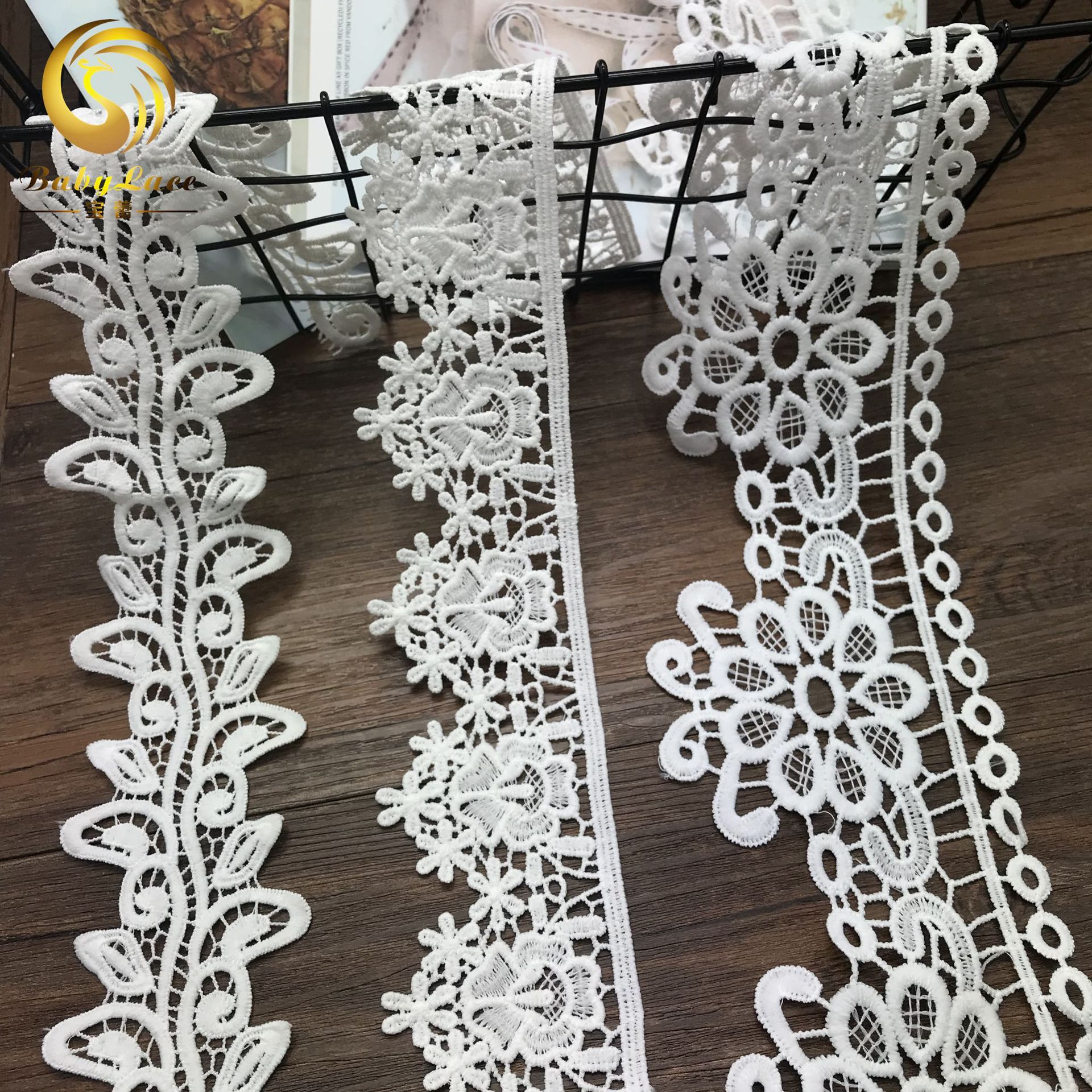 水溶牛奶丝刺绣蕾丝童装服装辅料手工DIY现货工厂批发白色花边