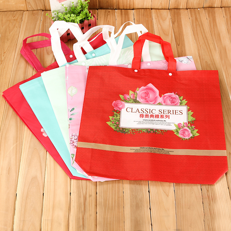 覆膜超声波无纺布袋 印花手提购物袋 精美无纺布袋logo