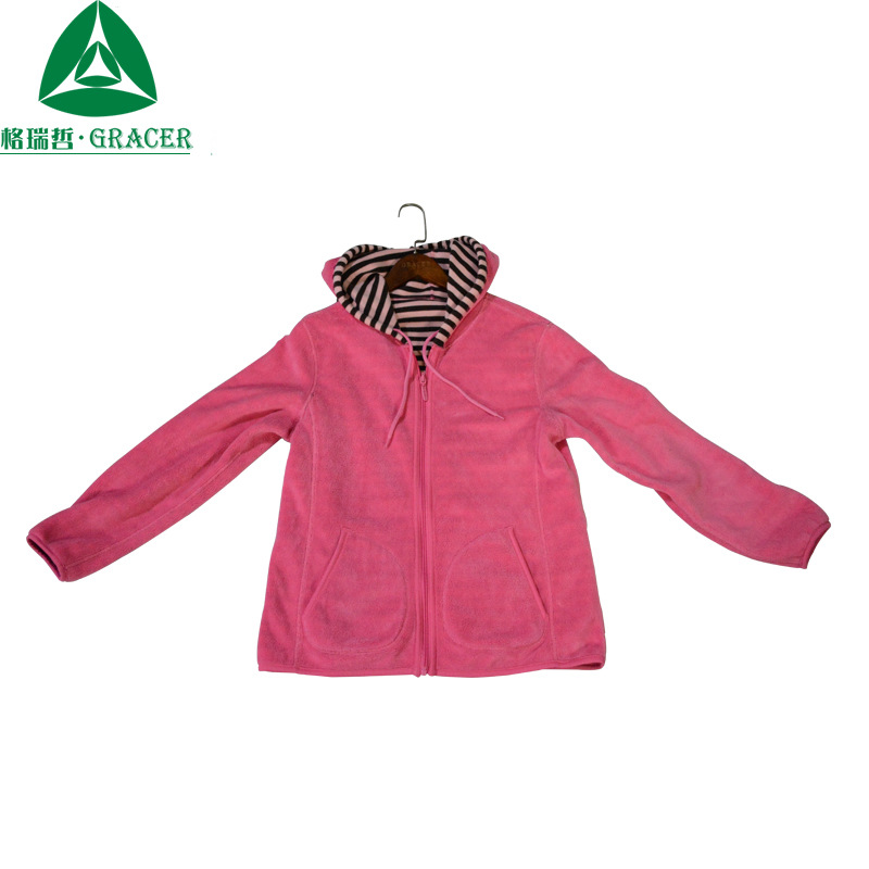 韩国旧衣服出口泰国 俄罗斯秋冬潮流拼图款连帽绒料运动衣裤按斤