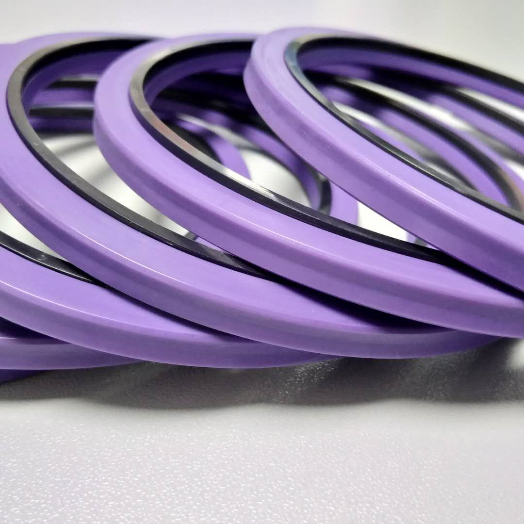 挖掘机油封90*105.5*6液压油缸缓冲密封件紫色HBY组合油封