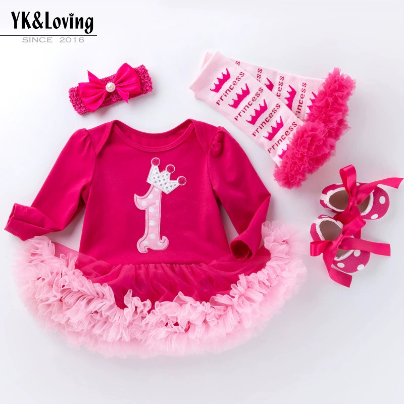 Children's long-sleeve, girl's skirt, dress, gaiters, set, for import, tulle
