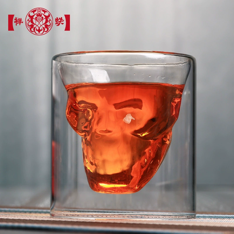 Двойная чашка Skull Wine Glass (Hejian Borui), прозрачная, 25–250 мл