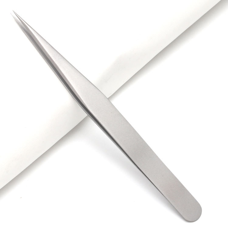 Pinzas para pestañas transfronterizas de acero inoxidable para plantar y injertar pestañas postizas, pinzas florecientes, pinzas de delfines, pinzas de alta precisión, pinzas de plumas doradas
