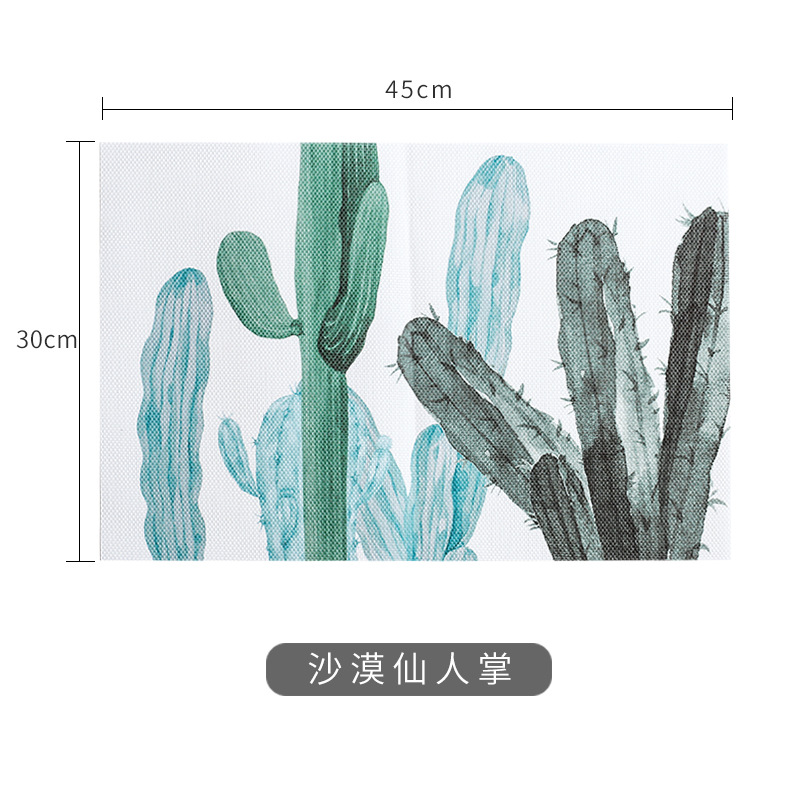 Shanen Nordic pintura de tinta PVC mantel estera de aislamiento pintura decorativa estera de la tabla creativa comida Occidental tazón de fuente estera de la placa