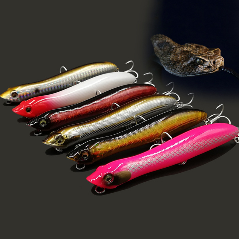 Fuente de la fábrica 12,5 cm/20g cebo de plástico falso cebo onda mentir cebo duro largo tiro onda cebo de pesca