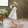 Autumn dress, children's skirt, small princess costume, Korean style, suitable for teen, long sleeve