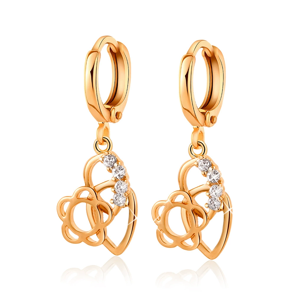 Изящные серьги, аксессуар, оптом, 18 каратов, Aliexpress