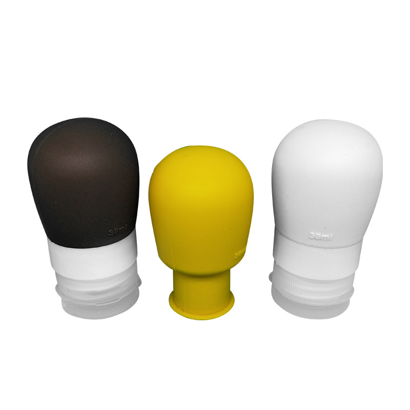 Viajes cosméticos de silicona sub-botella traje de Champú gel de ducha lavado de silicona de dibujos animados botella vacía suministro de la fábrica