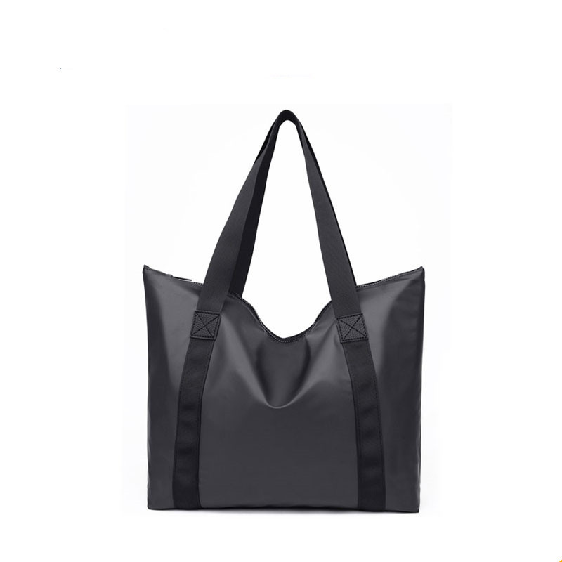 户外手提沙滩袋 大容量礼品包装袋 黑色牛津布可折叠购物袋现货