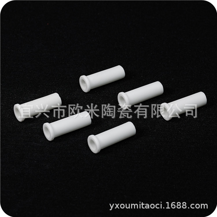 厂家供应氧化铝陶瓷管 穿线陶瓷管 电子陶瓷配件 绝缘柱 莫来石