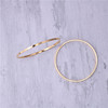 Glossy golden festive women's bracelet stainless steel, 18 carat, Birthday gift