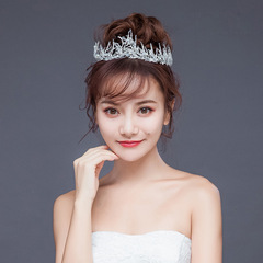 新娘頭飾巴洛克古金樹枝手工皇冠高級感公主皇冠婚紗配飾皇冠髮飾