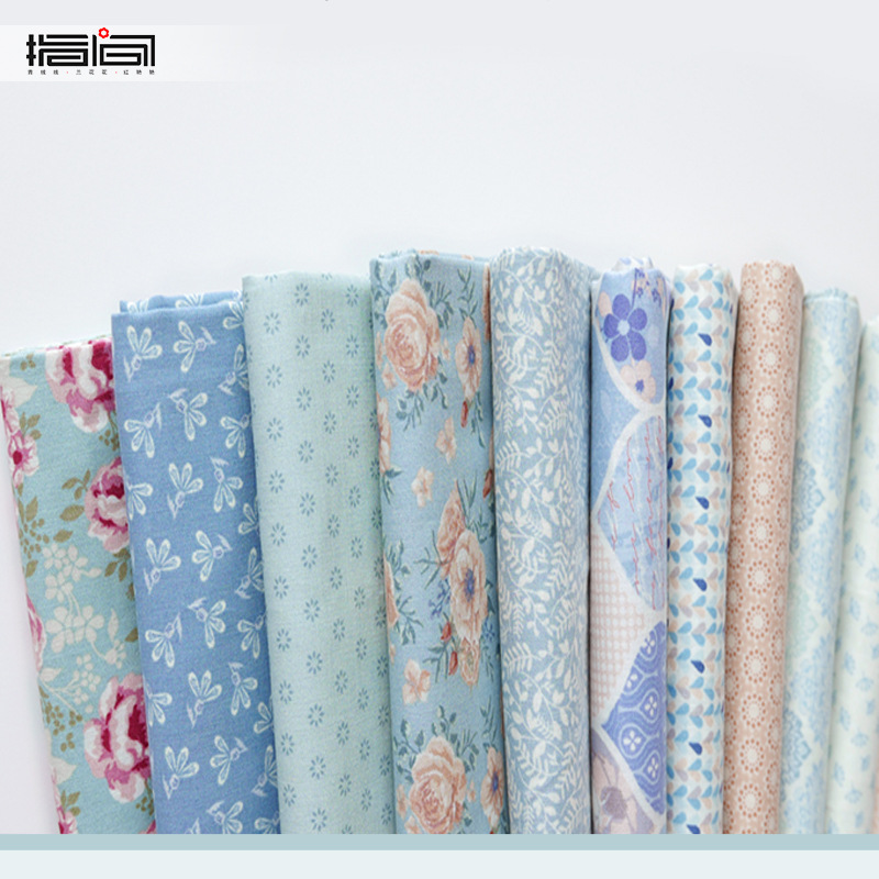 Jinhao tela de bordado material DIY tela de tela de tela de algodón para el hogar tela floral prenda impresión de tela
