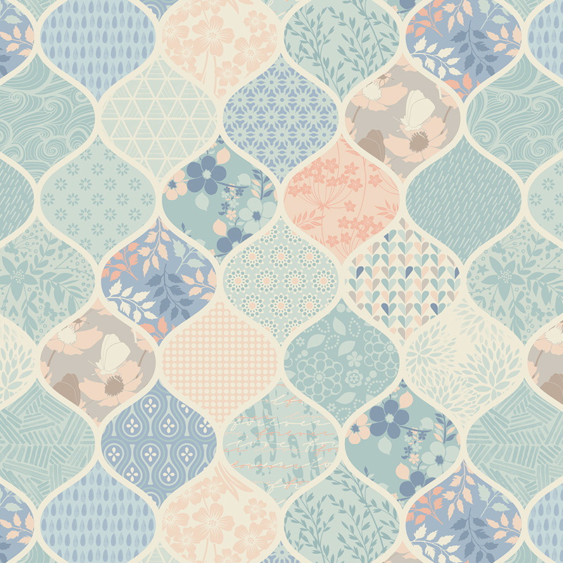 Jinhao tela de bordado material DIY tela de tela de tela de algodón para el hogar tela floral prenda impresión de tela