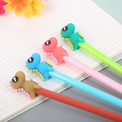Creative Dinosaur Silicone Head Neutral Pen, Cute Cartoon Learning Office Water-based Signature Pen, Direct Manufacturer Sale