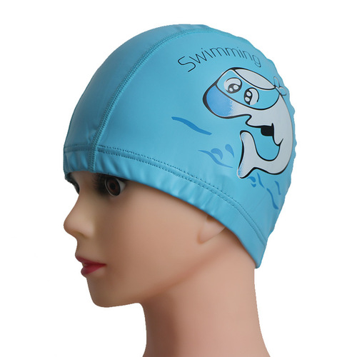 Banfi brand children's PU coated swimming cap, children's comfortable swimming cap, universal swimming cap for boys and girls, children's PU cap