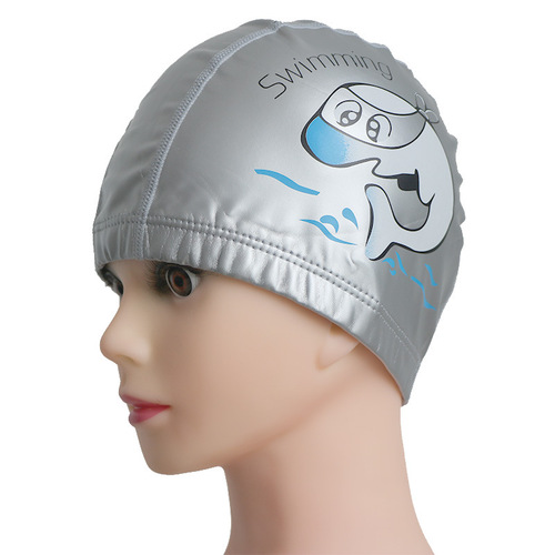 Banfi brand children's PU coated swimming cap, children's comfortable swimming cap, universal swimming cap for boys and girls, children's PU cap