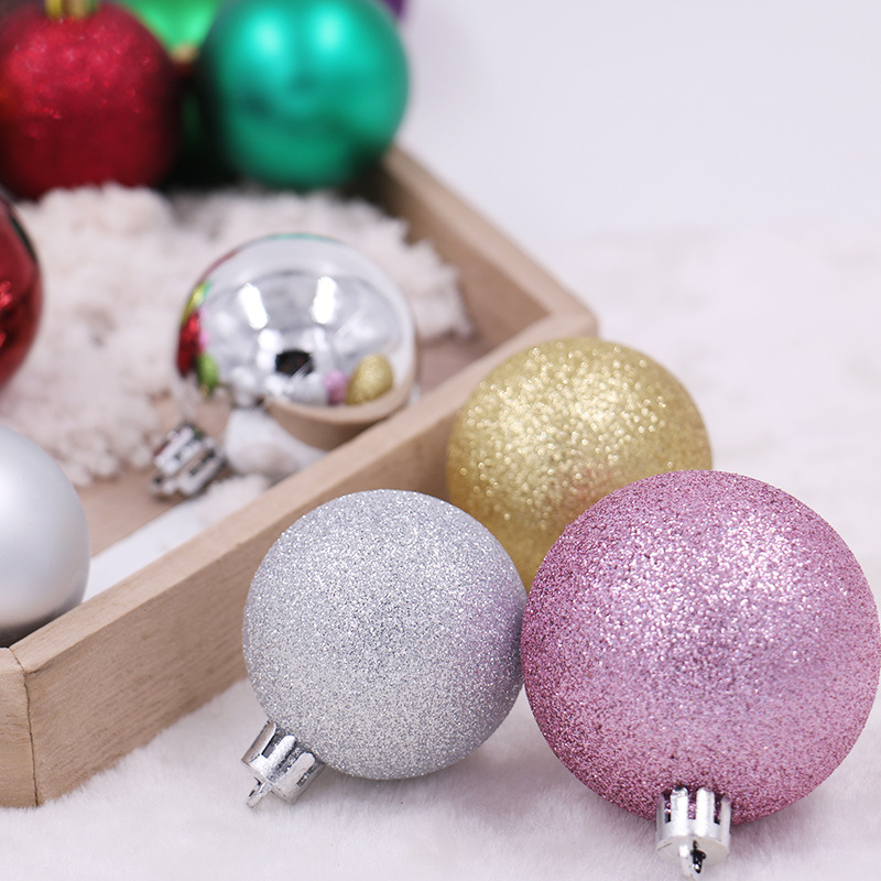 15cm BOLA DE Navidad mixta BOLA DE Navidad de plástico mate brillante galvanoplastia BOLA DE Navidad moldeo por soplado