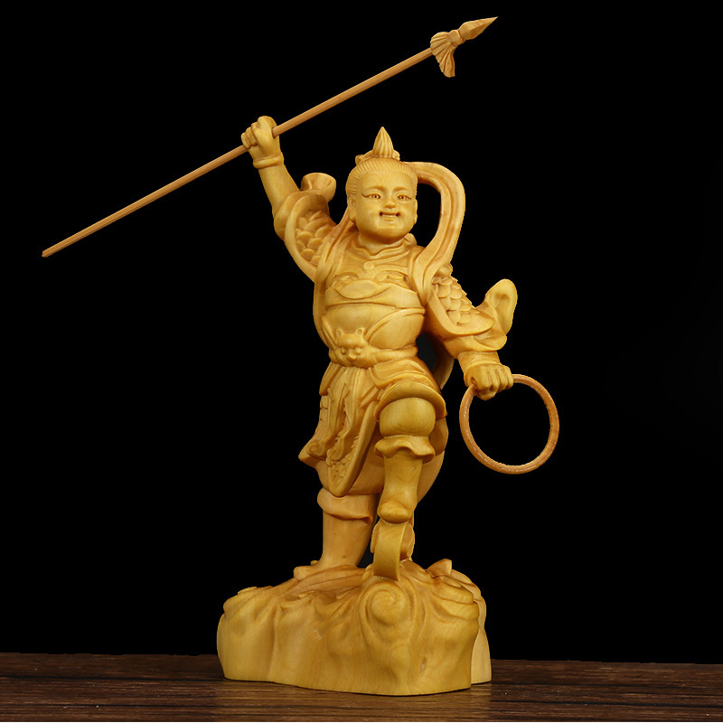 Boxwood Carving Jewelry Ornaments Buddha Statue Solid Wood Carving Crafts Nazha Third Prince Boxwood Carving Jewelry Ornaments Buddha Statue Solid Wood Carving Crafts Nazha Third Prince