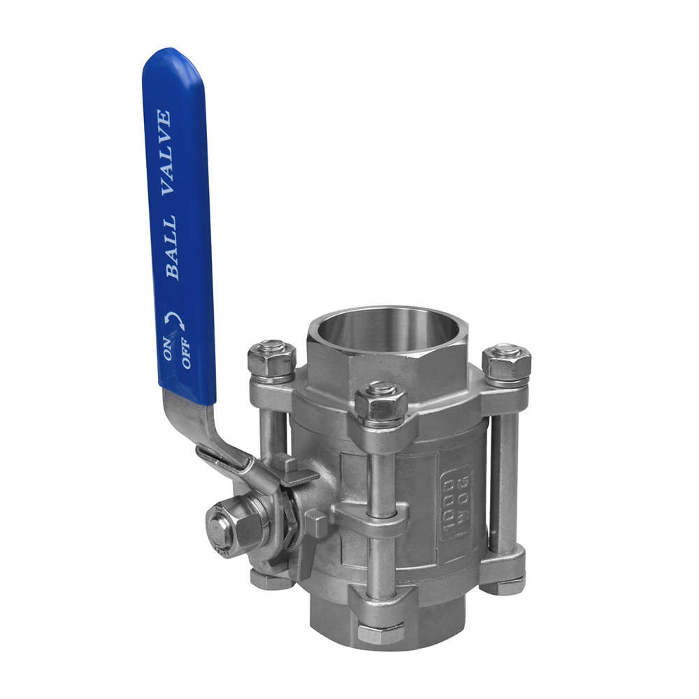 三片式套焊球阀  不锈钢 CF8M   6.4Mpa  轻型